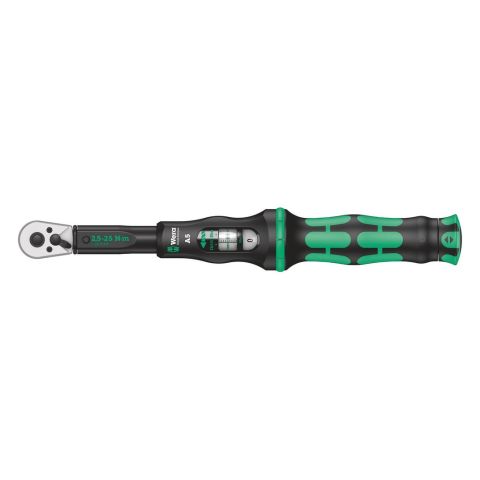 Wera 05075604001 Click-Torque A 5 draaimomentsleutel met omschakelratel, 2,5-25 Nm