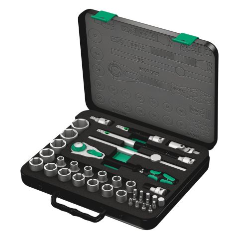 Wera 05003645001 8100 SC 2 Zyklop Speed-ratelset, 1/2"-aandrijving, metrisch, 37‑delig