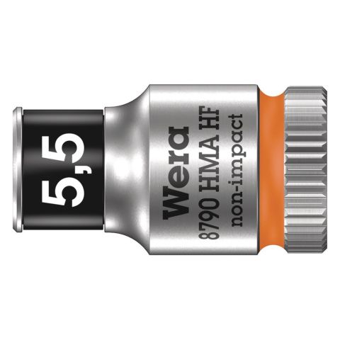 Wera 05003720001 8790 HMA HF Zyklop Hand- en Machinedop, met 1/4"-aandrijving, met vasthoudfunctie 5,5 x 23mm