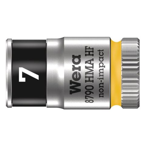 Wera 05003722001 8790 HMA HF Zyklop Hand- en Machinedop, met 1/4"-aandrijving, met vasthoudfunctie 7 x 23mm