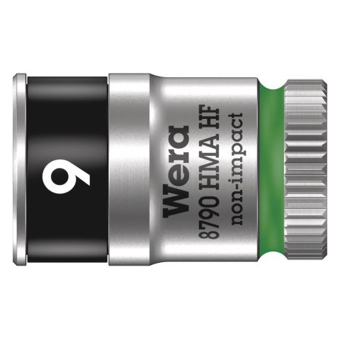 Wera 05003724001 8790 HMA HF Zyklop Hand- en Machinedop, met 1/4"-aandrijving, met vasthoudfunctie 9 x 23mm
