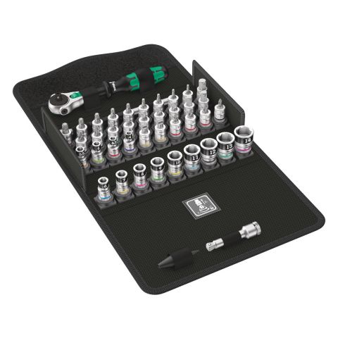 Wera 05003755001 8100 SA All-in Zyklop Speed-ratelset, 1/4"-aandrijving, met vasthoudfunctie, metrisch, 42‑delig