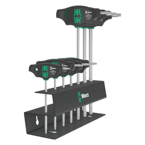 Wera 05023456001 467/7 TORX® HF Set 2 schroevendraaierset T-greep TORX® schroevendraaier met vasthoudfunctie, 7‑delig
