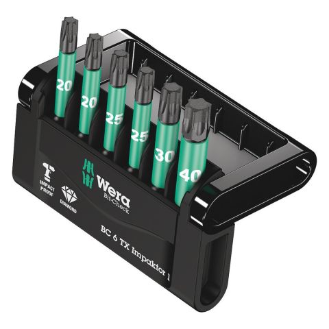 Wera 05057693001 Bit-Check 6 TX Impaktor 1, 6‑delig