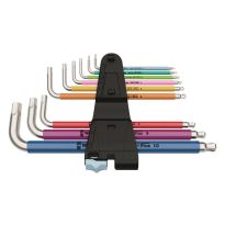 Wera 05022669001 3950/9 Hex-Plus Multicolour Stainless 1 Stiftsleutelset, metrisch, RVS, 9‑delig