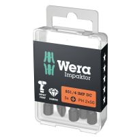 Wera 05057656001 851/4 IMP DC PH DIY Impaktor PH Bits PH 2 x 50mm