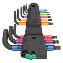 Wera 05133164001 950/9 Hex-Plus Multicolour 2 Stiftsleutelset, metrisch, BlackLaser, 9‑delig
