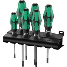 Schroevendraaierset Torx met boring 6-delig Wera