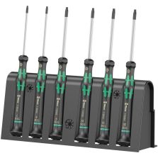 Elektronica- schroevendraaierset Torx met boring 6-delig Wera