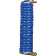 Spiraalslang PA blauw, koppeling en stekker NW7,2, 8x6mm, 5m RIEGLER
