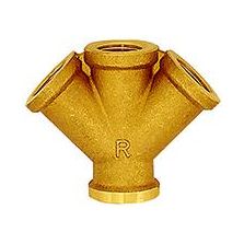Verdeler 3-voudig messing BI G3/8" RIEGLER