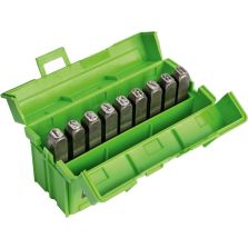 Slagcijferset vernikkeld lettergrootte 3mm KUKKO
