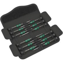 Elektronica- schroevendraaierset 12-delig in tas Wera