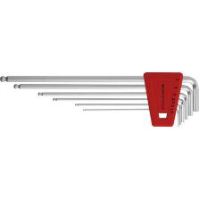 Haakse inbussleutelset in kunststof box 6-delig 1,5-5mm lang kogelkop PB Swiss Tools