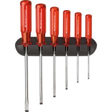 schroevendraaierset 6-delig gleuf in wandhouder Classic PB Swiss Tools