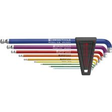Haakse inbussleutelset in kunststof box 9-delig 1,5-10 90-100° Rainbow PB Swiss Tools