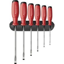 Schroevendraaierset 6-delig sleuf op wandhouder SwissGrip EVO PB Swiss