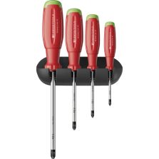 Schroevendraaierset 4-delig PZ op wandhouder SwissGrip EVO PB Swiss