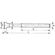 Bout voor T-sleuven DIN787 M12x12x160mm compleet AMF