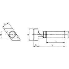 Rhombusbout M12x14x80mm AMF