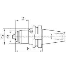 Korte boorhouder AKL JIS B6339 0,5-10 BT40 ALBRECHT