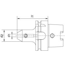 Spanhouder type W DIN69893A HSK-A63 25x110mm HAIMER