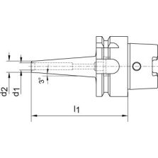Krimphouder mini DIN69863A schacht A-63 6x80mm HAIMER