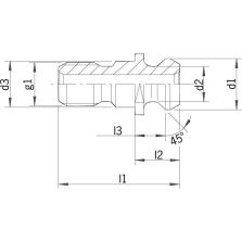 Aantrekbout ISO 7388II B SK50-M24 inwendige koeling HAIMER