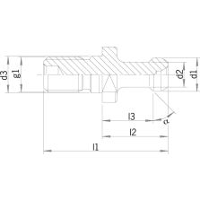Aantrekbout JISB6339 BT40 45grad. inwendige koeling HAIMER