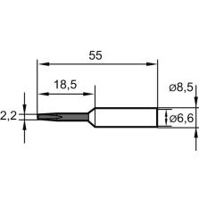 Soldeerpunt ERSADUR nr. 832 2,2 mm beitel, verlengd Ersa