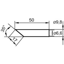 Soldeerpunt ERSADUR nr. 832 17,0 mm, afgeschuind Ersa