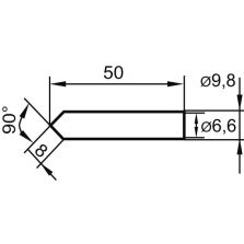 Soldeerpunt ERSADUR nr. 832 8,0 mm, afgeschuind Ersa