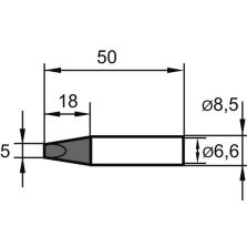 Soldeerpunt ERSADUR nr. 832 5,0 mm, beitel Ersa