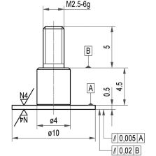 Meetelement staal schotel 10x0,5mm KÄFER