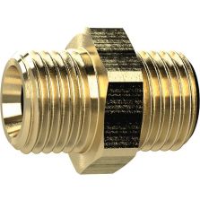 Dubbele nippel messing buitendraad G1/8"xG1/8" SW14mm RIEGLER