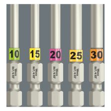 Bit taaihard 1/4" DIN 3126 E6,3 T10x50mm vasthoudfunctie Wera