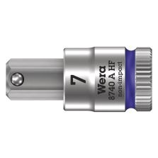 Wera 05003341001 8740 A HF Binnenzeskant Zyklop Bitdop met 1/4"-aandrijving met vasthoudfunctie 7 x 28mm