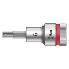 Wera 05003822001 8740 C HF Binnenzeskant Zyklop Bitdop met 1/2"-aandrijving met vasthoudfunctie 6 x 60mm