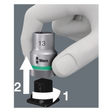 Wera 05004018001 8100 SA 8 Zyklop Metal-ratelset, omschakelpal, 1/4"-aandrijving, metrisch, 28‑delig