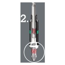 Wera 05056722001 855/1 BTZ Bits Pozidriv PZ 2 x 25mm