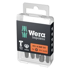 Wera 05057657001 851/4 IMP DC PH DIY Impaktor PH Bits PH 3 x 50mm