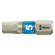 Wera 05071075001 3840/1 TS Zeskant Bits, RVS 5,0 x 25mm