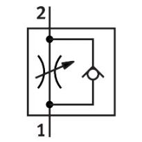 FESTO 193969 Smoorventiel met terugslagklep GR-QS-6