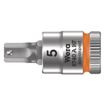 Wera 05003335001 8740 A HF Binnenzeskant Zyklop Bitdop met 1/4"-aandrijving met vasthoudfunctie 5 x 28mm