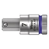 Wera 05003341001 8740 A HF Binnenzeskant Zyklop Bitdop met 1/4"-aandrijving met vasthoudfunctie 7 x 28mm