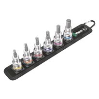 Wera 05003996001 Belt C 2 Zyklop binnenzeskant Bitdoppen set, met vasthoudfunctie, met 1/2" -aandrijving, 6‑delig