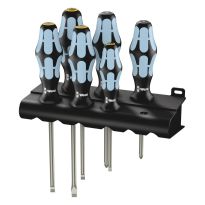 Wera 05032061001 3334/3355/6 Schroevendraaier-set, RVS + houder, 6‑delig